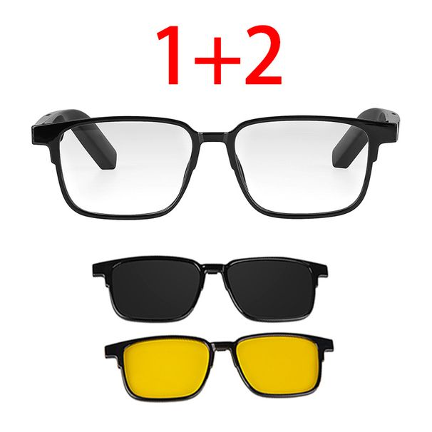 Smart Glasses KX32 Smart Bluetooth Audio-Brille, kabellos, TWS, ohne Knochenleitung, Sportanruf, Musik, Touch, Magnetbrille_voghion.com