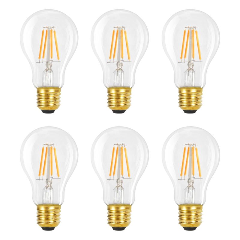 6 Stück LED Lampe E27 Glühbirne - A60 Leuchtmittel Vintage 2700K 4W Klares Filament Warmweiß_voghion.com