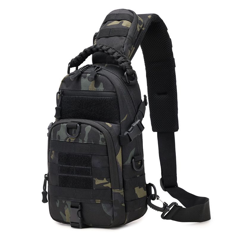 Outdoor Camping new men's chest bag cycling shoulder bag camouflage tactical chest bag outdoor mountaineering portable messenger bag_voghion.com