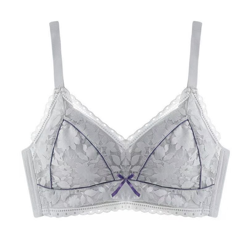 Ropa interior brillante de pecho grande para mujer, accesorio ultrafino sin círculos negativos para reducción de pecho de gran tamaño, sujetador push-up ajustable antiflacidez_voghion.com