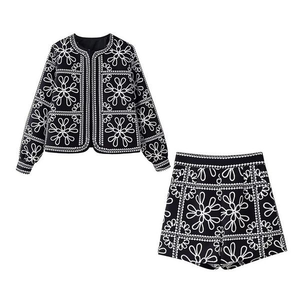 Őszi Új Női Mintás Pamut Kabát + Mintás Átkötős Rövid Ruha Sikkes Szoknya Szett_voghion.com