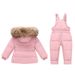 Warmes Schneeanzug-Set für Mutter und Kind mit Overall – Verdickter Winter-Puffer-Overall für Jungen und Mädchen von 1–5 Jahren (Schwarz, Beige, Rosa, Lila)_voghion.com