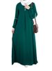 Damenbekleidung Modisches langärmliges Abaya-Kleid, lässiges Sommerkleid-Outfit mit Pailletten_voghion.com
