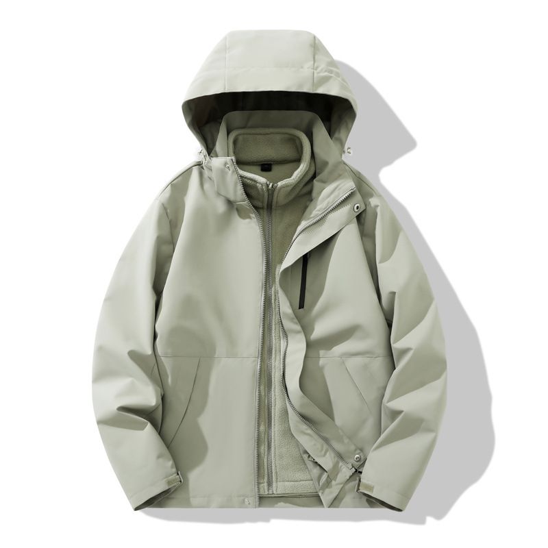 Women's Clothin Outdoor Hard Shell Jacket Detachable Hood Windproof And Waterproof Fleece Sports Mountaineerin_voghion.com
