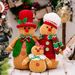 Christmas decorations Creative gingerbread Man Figure Display A family of three Gingerbread man window display doll gift_voghion.com