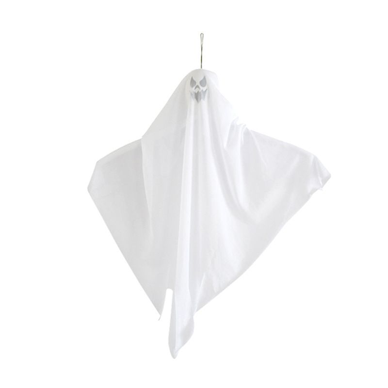 Halloween izzó fehér szellem lógó szellem horror dekoráció ajtó lógó kísértetház titkos szoba menekülési jelenet elrendezés kellékek_voghion.com