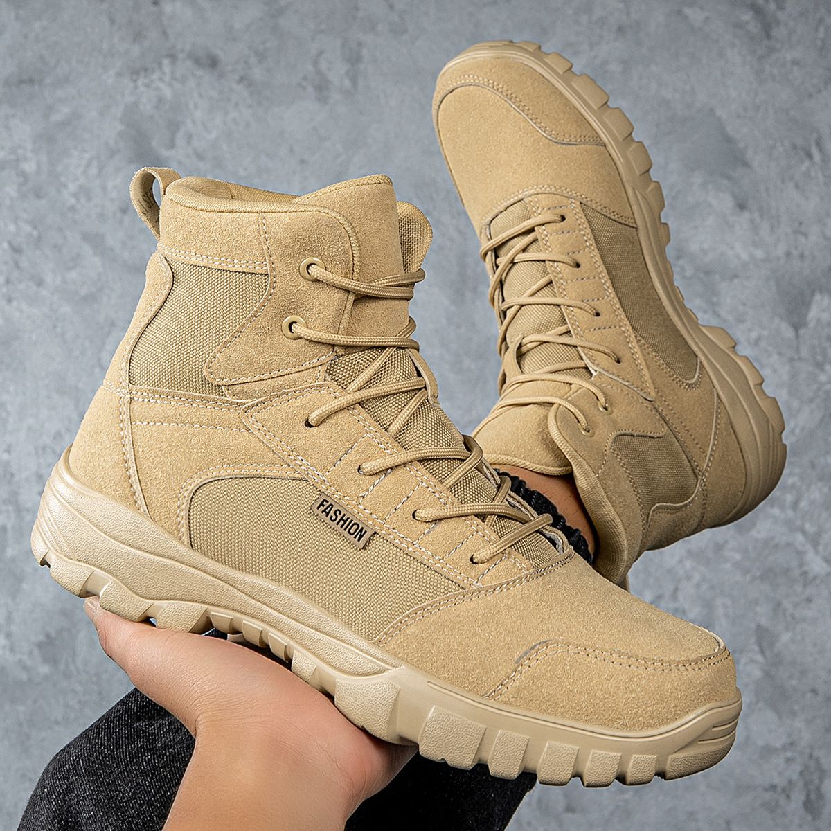 European Warm Series Autumn Winter New High-top Sports Military Fashion Casual Outdoor Hiking Trekking Martin Boots Men's Shoes_voghion.com