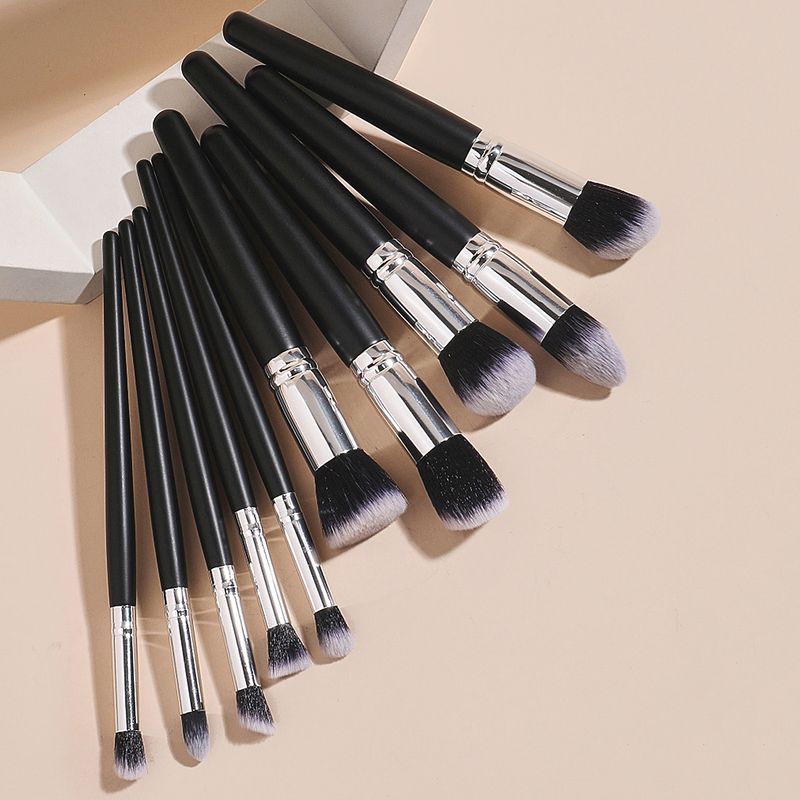 Set di pennelli per trucco da 10 pezzi, pennello grande per ombretto, pennello per cipria, strumenti di bellezza GUJHUI_voghion.com