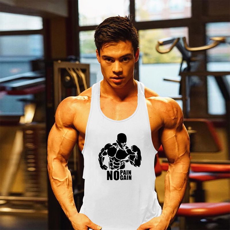 Sport Workout Casual Bedrukt Snel Droog Ademend Split Spier Trendy Fitness Tanktop_voghion.com
