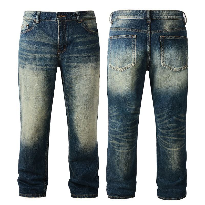 Men's Clothing Fat Boy Style, Plus Size Straight Leg, Tall And Soft, Simple Men's Jeans 306_voghion.com