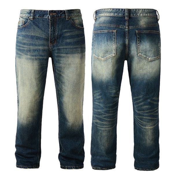 Men's Clothing Fat Boy Style, Plus Size Straight Leg, Tall And Soft, Simple Men's Jeans 306_voghion.com
