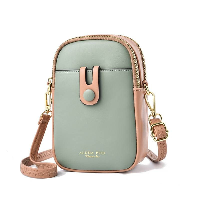 Frae léif Portemonnaie kleng Schëllertasch Lady Cross Messenger Taschen Handytasche Reißverschluss Portemonnaie Kaartehalter Meedchen PU Lieder Handtasche_voghion.com