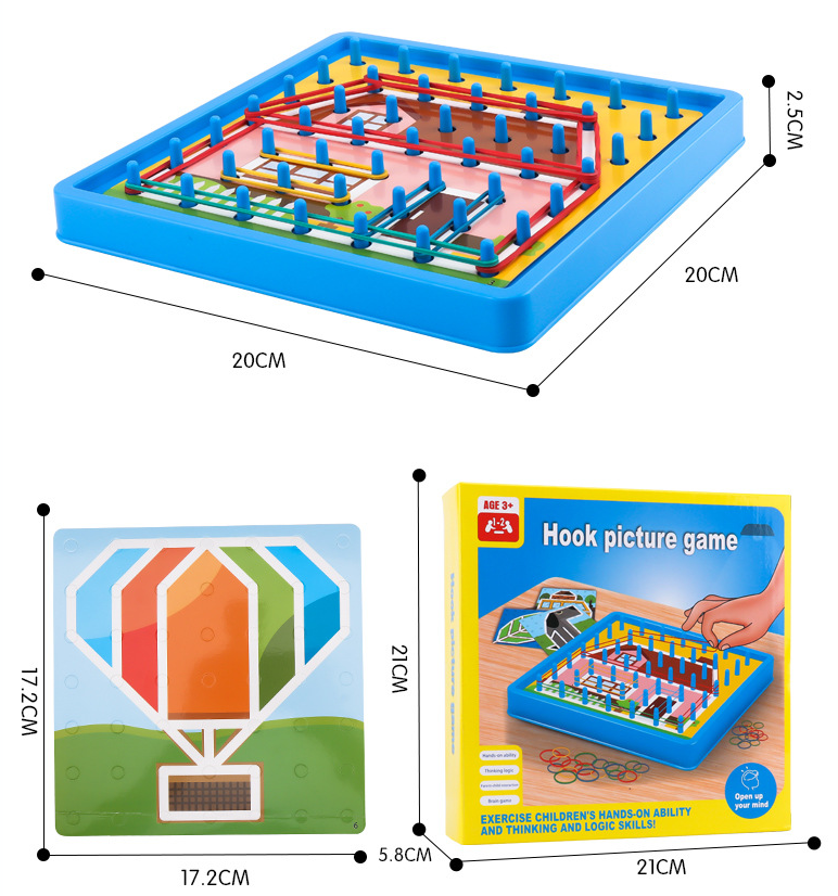 Bambini Geometria Catena Puzzle Giocattolo Elastico Collegamento Puzzle Gioco Famiglia Tavoli Gioco Per Interazione Esercizio Pensiero_voghion.com