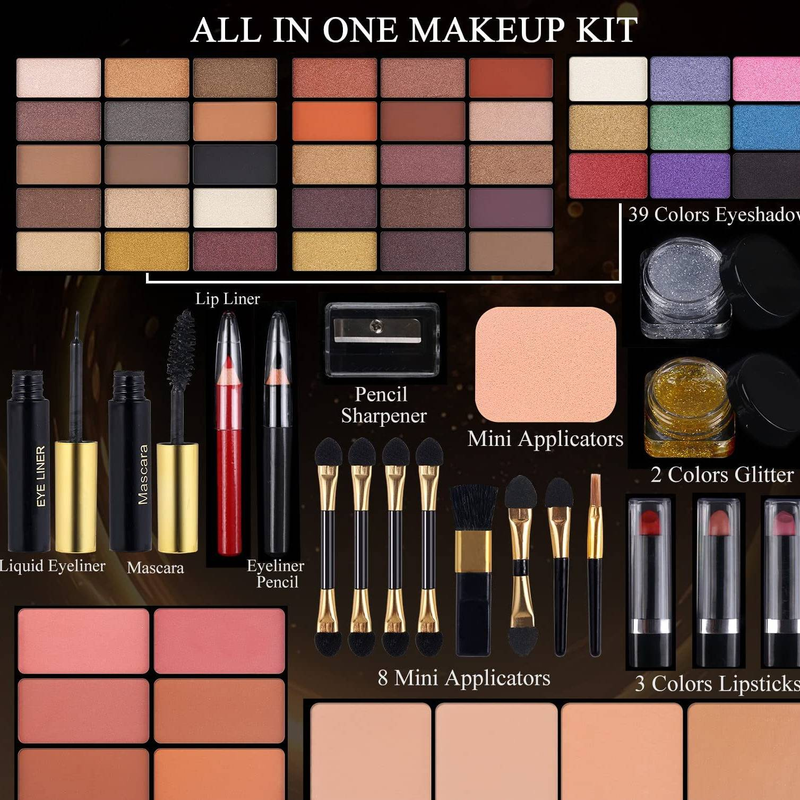 MissYoung 48-Color Makeup Kit With Eyeshadow, Lip Gloss, Blush & Concealer - Trendy Punk Chic Ins Style Cosmetic Set For Party & Daily Use_voghion.com