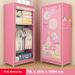 Heavy-Duty Fabric Wardrobe With Reinforced Metal Frame, 150x70x45cm Portable Closet For Dorm, Apartment & Small Spaces (Multiple Colors & Styles)_voghion.com