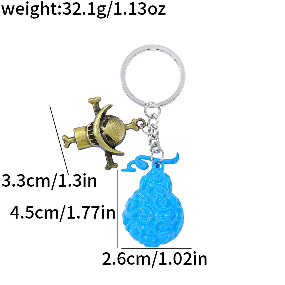 ONE PIECE Duivelsfruit Sleutelhanger Luffy Rubber Fruit Auto_voghion.com