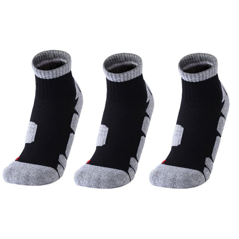 Professional Outdoor Socks For Men And Women, Towel Bottom Sports Thickened Hiking Marathon Running Socks, Three Pairs_voghion.com