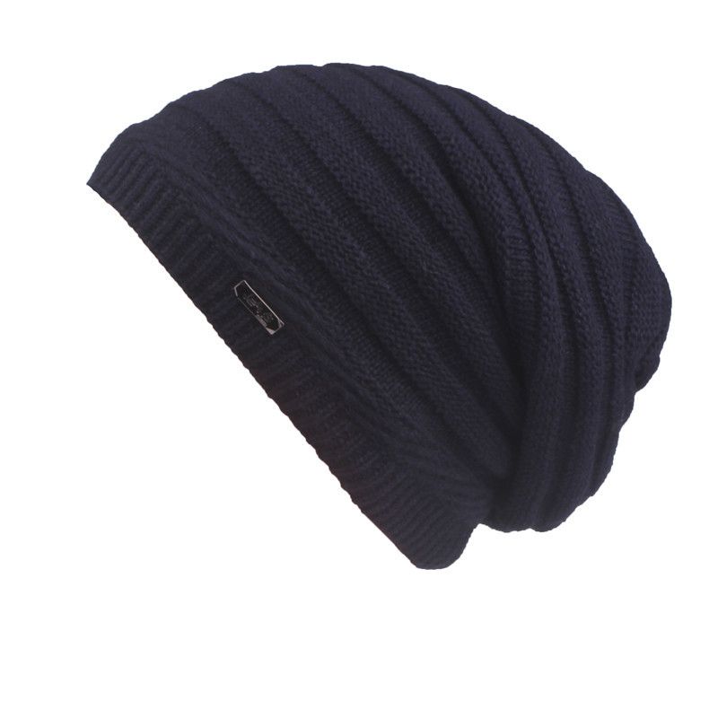 Cappello lavorato a maglia in pile Cappello pullover invernale da uomo Berretto caldo in pile con sciarpa_voghion.com