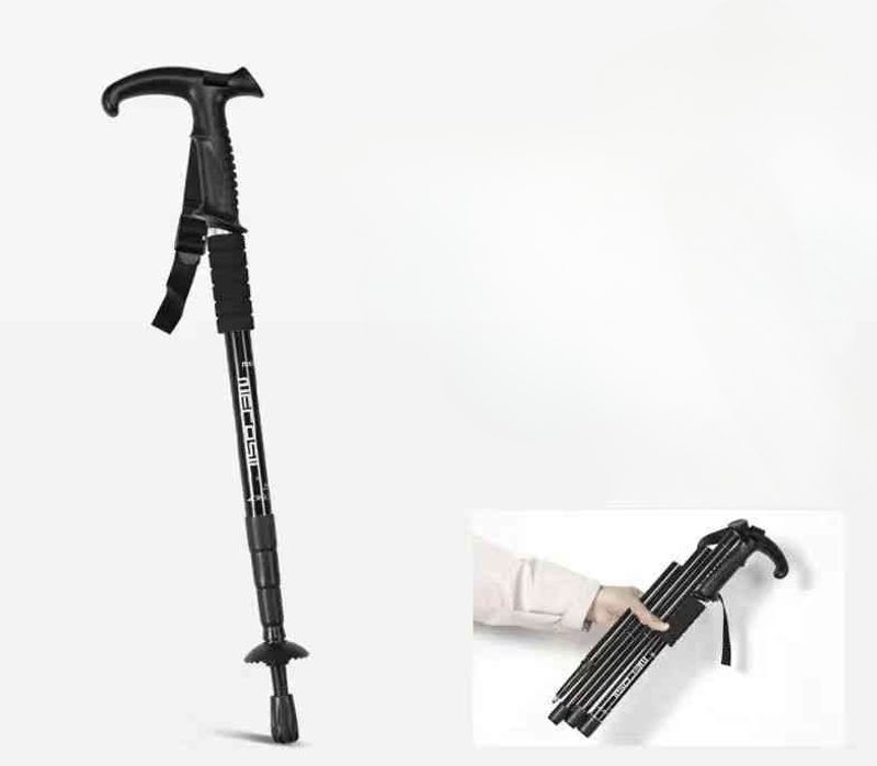 Bastone da passeggio ultraleggero telescopico in lega di alluminio, multifunzionale, unisex, per trekking e arrampicata._voghion.com