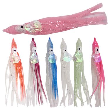 12cm Fishing Lure Vivid Stretchy Fish Universal Luminous Sea Fishing Soft Octopus Squid Skirt Fishing Supplies_voghion.com