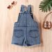 Girls' Denim Overalls With Functional Pockets - Summer Adjustable Strap Jumpsuit, Fashionable Kids' Romper_voghion.com