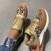 Women's Shoes 2024 Spring and Autumn New Leopard Print Sports Shoes Round Toe Lace up Wedge Heel Flat Bottom Casual Large Size Shoes_voghion.com