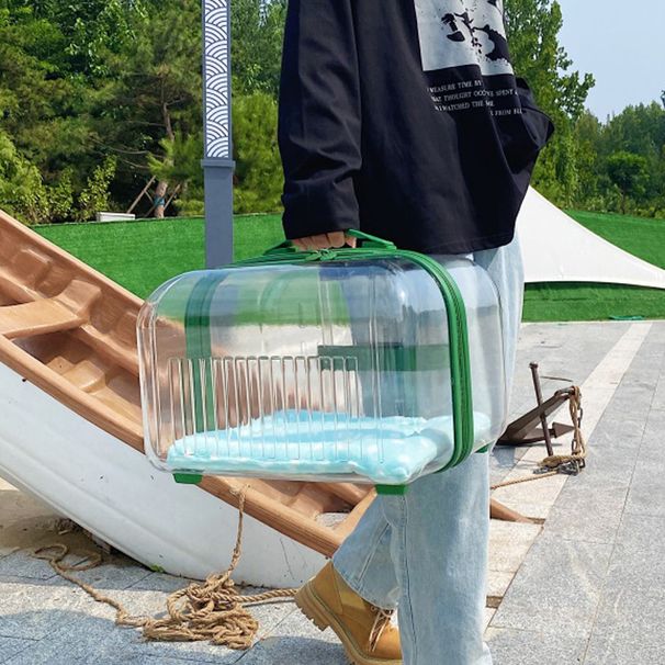 Trolley Case Portable Dog Travel Transparent Pet Space Checked Airline Box Cat Bag_voghion.com