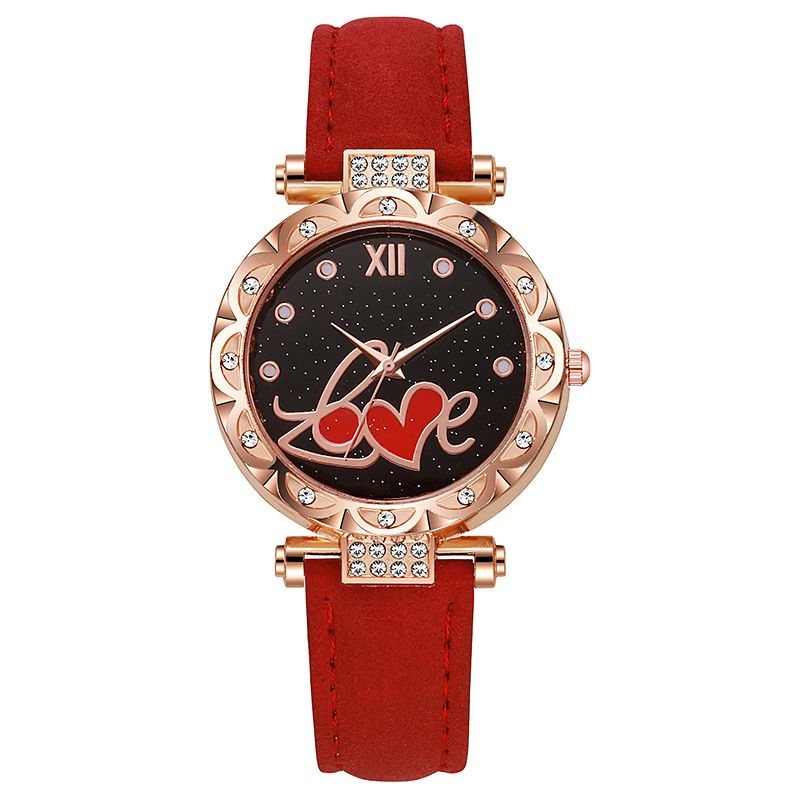 Neuer, mit Diamanten besetzter, modischer, schlichter Gürtel für Frauen, lässige Quarzuhr für Studenten_voghion.com