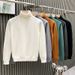 Men's High-Neck Sweaters For Fall/Winter Trendy Brand Oversized Warm Knitwear Thickened Base Layer Knitwear For Teens_voghion.com