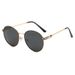 Design polarized fashionable round metal frame for women's driving, with UV protection and sunglasses_voghion.com