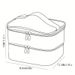 Doppelschichtige Make-up-Tasche - Wasserdicht mit Spiegel Reise-Kosmetik-Organizer EU Compact Case_voghion.com
