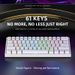 60% White RGB 61 Keys PBT Computer Gaming Usb Wired Light Led Gamer Mechanical Keyboard_voghion.com