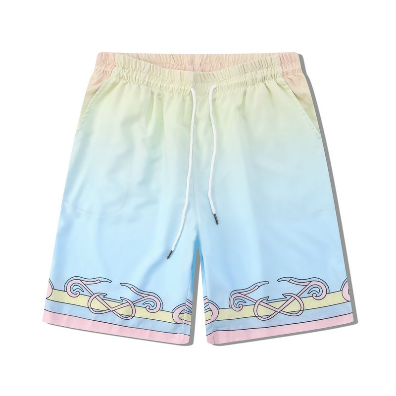 Men's Clothing Retro Palace Digital Printing Leisure Suit Beach Loose Short Sleeved Shirt Shorts_voghion.com