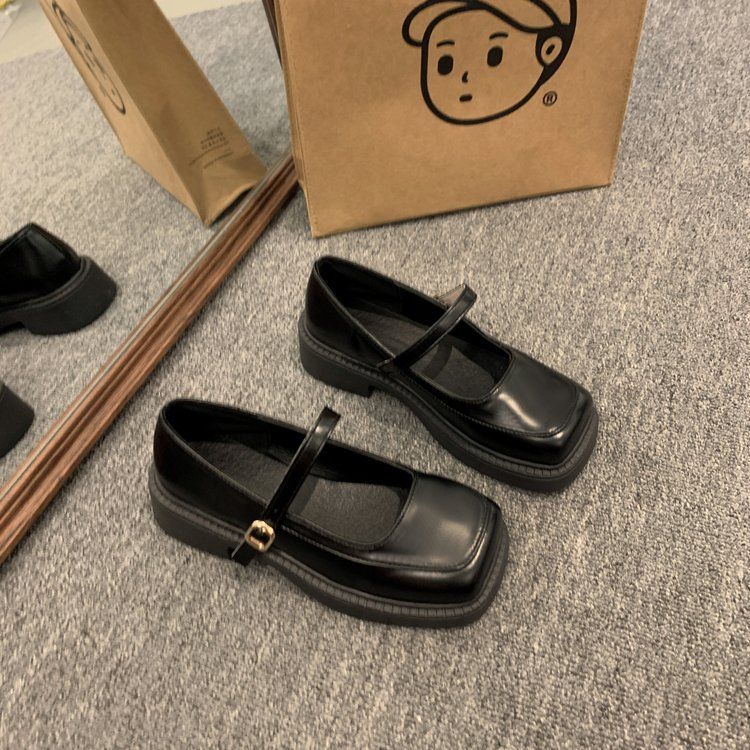 Explosions Soft-soled Mary Jane Small Leather Shoes Women's New Style Loafers Flat College Style Single-layer Shoes All-match_voghion.com