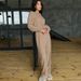 Autumn New Style Loose Round Neck Sleeve Top And Long Pants Set Comfortable Polyester Fabric Thickened Warm Pure_voghion.com