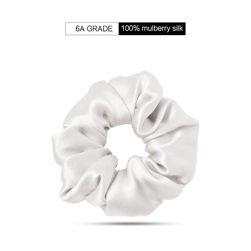 19 Momme zijden scrunchie - 4 cm breed (trendy haaraccessoire, zacht voor het haar, geen breuk, perfect voor dagelijkse en speciale gelegenheden)_voghion.com