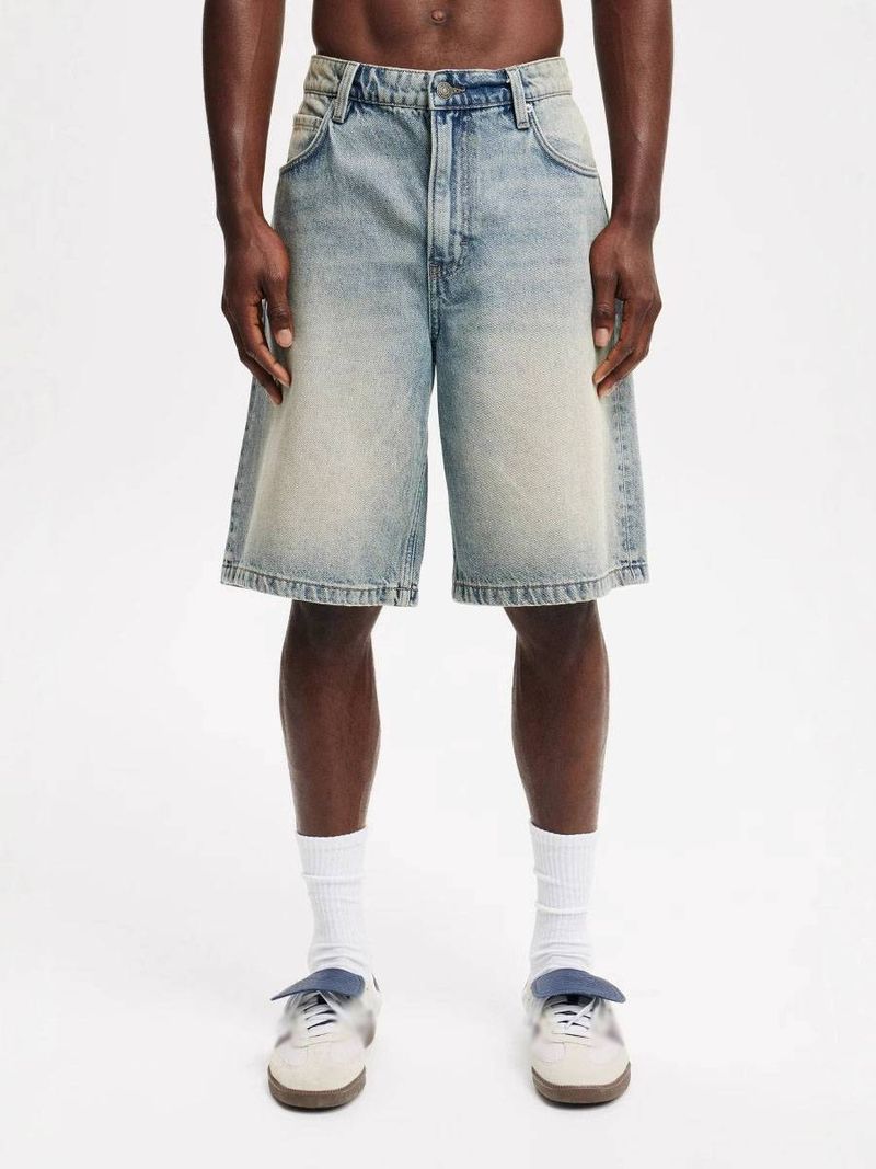 Pantalones cortos vaqueros holgados informales para hombre y mujer, estilo retro, lavado, estilo hip hop, bordado, Gossip Ball_voghion.com