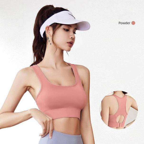 Women's Shockproof, Gathered, Naked-feel Yoga, Running, Fitness High-intensity Sports Bra_voghion.com