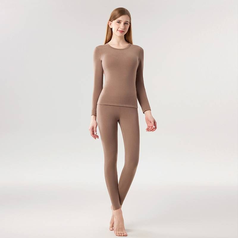 Completo intimo termico per donna e uomo - Tessuto morbido simile al cashmere, antibatterico, delicato sulla pelle, strato di base invernale ultra caldo con design senza cuciture_voghion.com