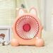 Cute Dog Shape Mini Fan - USB Rechargeable 3-Speed Desktop & Handheld Fan For Bedroom/Office_voghion.com