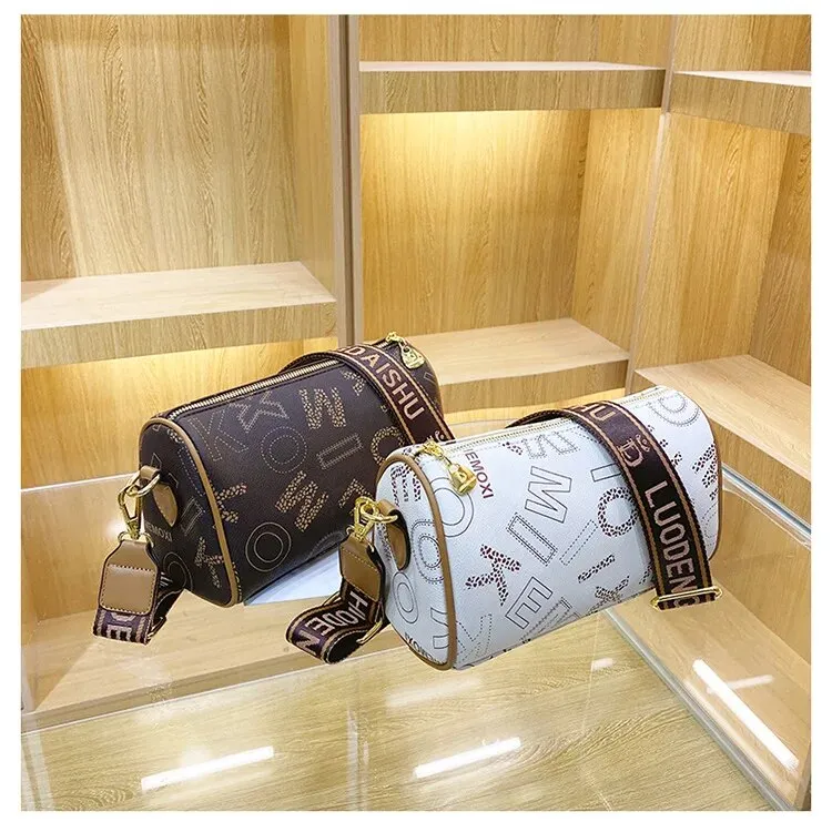 Large commuter satchel quality fashion broadband one-shoulder women's bag distribution cylinder pillow bag_voghion.com