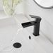 Waterfall Single Handle Single Hole Low-Arc Modern Bathroom Faucet Bathroom Drip-Free Vanity Sink Faucet In Matte Black_voghion.com