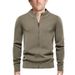 Cardigan à fermeture éclair, couleur unie, tricot de qualité, vêtements pour hommes, automne-hiver 2023_voghion.com