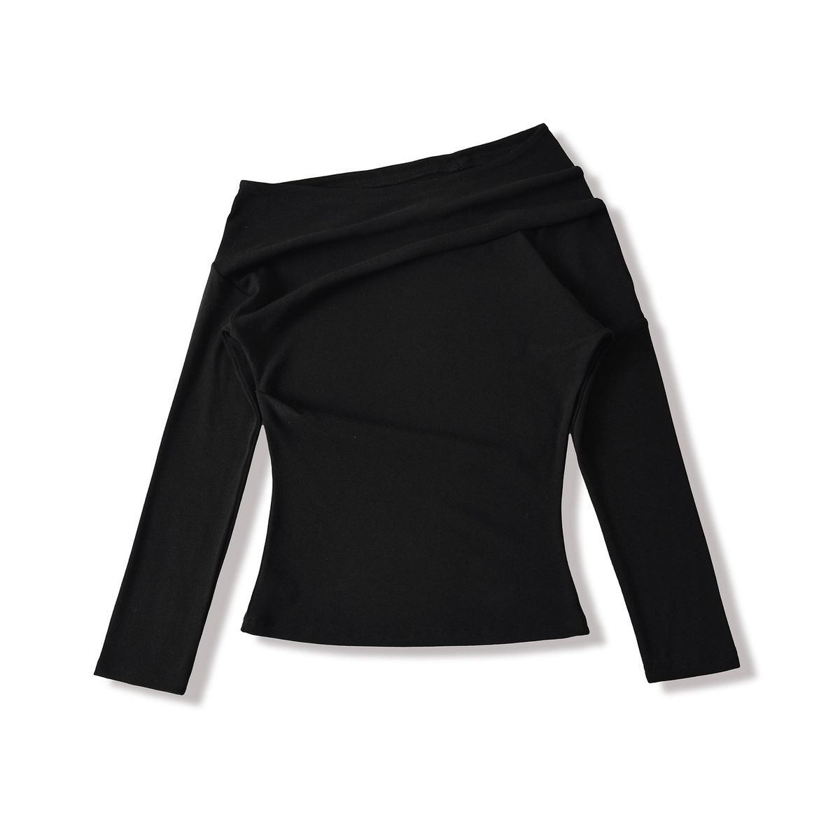 AP25521-25 Summer New Style Hot Girl Sexy Off-Shoulder One-Shoulder Long Sleeve Base Shirt T-Shirt_voghion.com