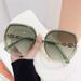 Unisex reunattomat leikkausreunat muotitrendi isokehykset häikäisemättömät aurinkolasit yksinkertaiset katukuvat korkealaatuiset naisten aurinkolasit_voghion.com