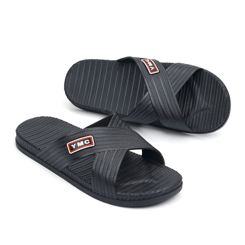 New men's PVC cross breathable, anti slip and wear-resistant hollow injection molded summer beach home slippers_voghion.com
