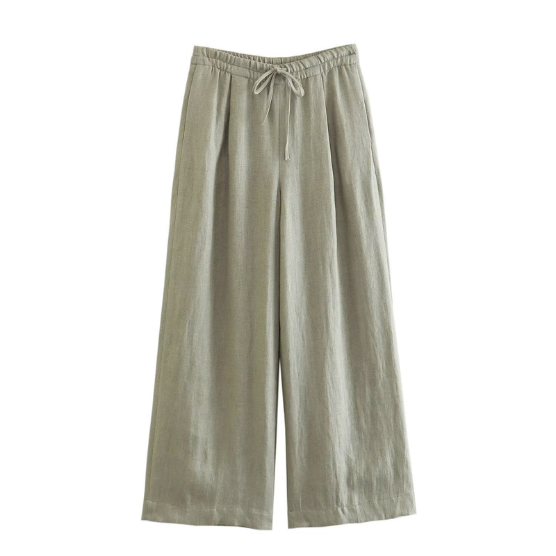 women's new style linen vest with belt_voghion.com