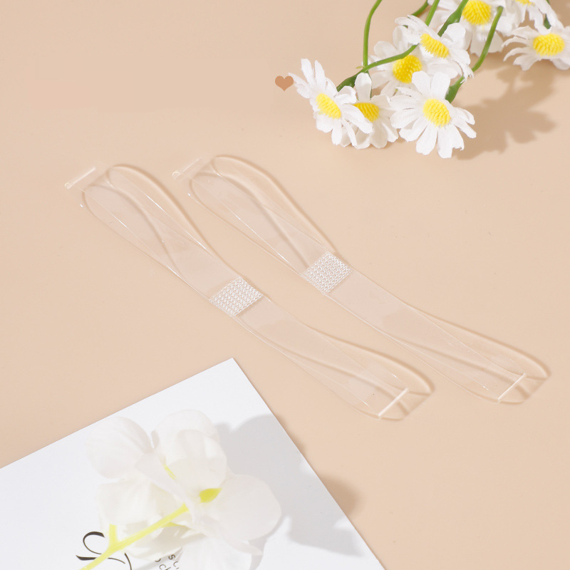 Shoe Accessories New style pearl diamond strap high heel sandals no heel anti fall heel straps no installation required elastic adjustable_voghion.com