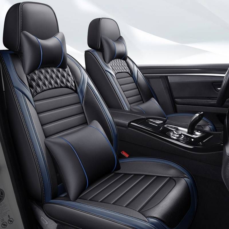 All surrounding car seat cushion all leather perforated breathable four seasons universal seat cover seat cover_voghion.com