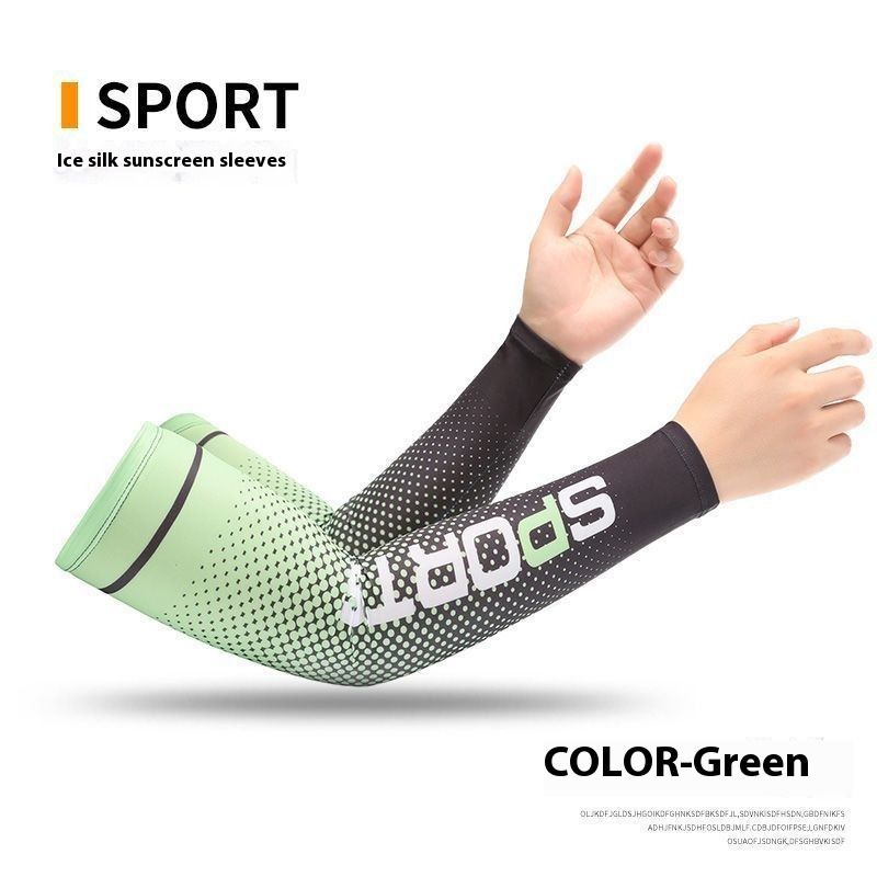 Ice Sleeve Gradient Summer Ice Silk Sunscreen Sleeves Men And Women Riding Driving Outdoor UV Protection_voghion.com